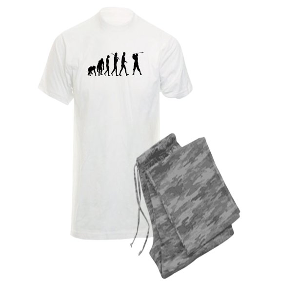 CafePress - Evolution Of Golf - Men's Light Pajamas