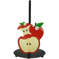Apples & Daisy Metal Paper Towel Holder - Cute Farmhouse Kitchen Countertop Decor, Large Weighted Stand for Bathroom, Dining Table