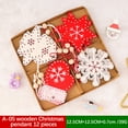 thumbnail image 3 of Christmas Ornaments Skegnu Christmas Tree Decorations, Wooden Snowflake Pendants, Home Decoration, Desktop Holiday Decorations Family Gifts, 3 of 5