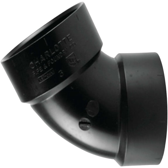 Charlotte Pipe Elbow Abs/Dwv 2 " 60 Deg. Black