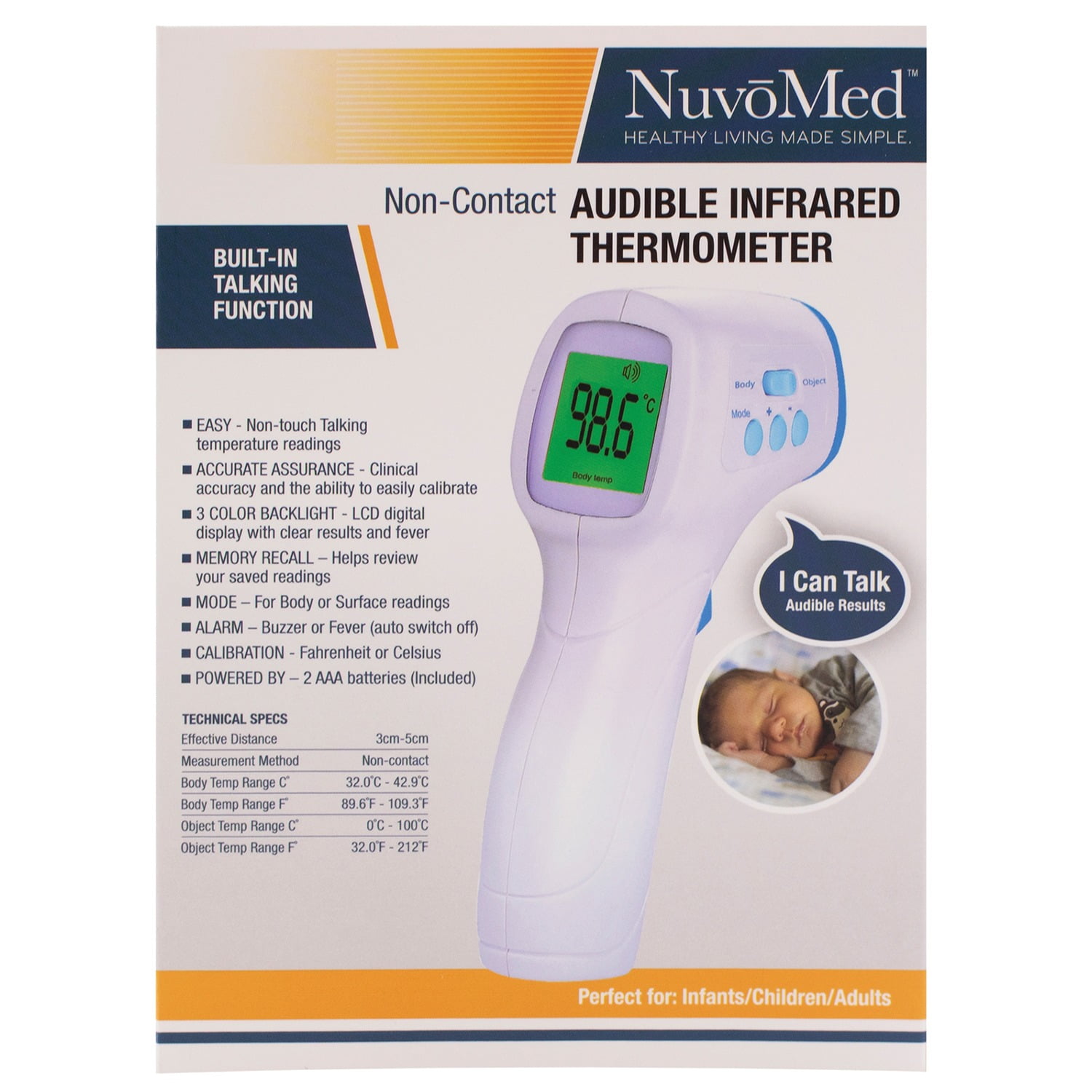 Infrared Thermometer With Temperature Difference Indicator 8 1-36 to 968f for sale online 