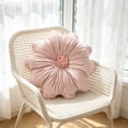 thumbnail image 6 of Flower Throw Pillow, Lint Blossoms Shape Cushion, Decorative Soft Accents Pillow for Sofa, Couch, Bed, Living Room, Cute Floral Designs, Stylish Home Décor, Spring Decor, Colorful Throw Pillows, 6 of 6