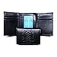 thumbnail image 3 of Fire Fighter Embossed Leather Trifold Wallet - Black, 3 of 4
