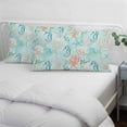 thumbnail image 3 of Teal Seahorse Starfish Throw Pillow Covers Summer Beach Coral Shell Blue Decorative Lumbar Pillow Cover Rectangle Cushion Case for Sofa Couch Bed Living Room Bedroom 20 X 36 Inches, 3 of 9
