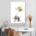thumbnail image 2 of Elephant Stock The Elephant And The Balloons Wall Art - Vertical Canvas Wall Art - Living Room Wall Decor - Animal Canvas - White And Pink Decor By Ashvin Harrison - 20" x 30", 2 of 4