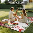 thumbnail image 4 of Cardinal Bird Outdoor Rug for Patio/Deck/Porch, Non-Slip Large Area Rug 4 x 6 Ft, Winter Poinsettia Berry Pine Cones Floral Indoor Outdoor Rugs Washable Area Rugs, Camping Rug Carpet Runner, 4 of 8