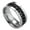 A Black, variant on Chain Spinner Ring Titanium Fidget Band Anti Anxiety Finger For Women Men Rings~-A Blue-9