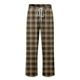 thumbnail image 5 of Men Pajama Pants Plaid Stretch Comfy Lounge Pants Drawstring Waist Sleep Bottoms with Pockets Halloween Christmas Loose Fit Pj Bottoms (8-Brown, XX-Large), 5 of 6