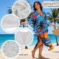 thumbnail image 4 of XYZCANDO Women's Long Kaftan Dress Flowy Maxi Dress Beach Cover Up Loose Fit Batwing Sleeve Swimsuit Cover Ups Coconut Palm Sunset Hawaiian Robe Vacation Outfits Elegant Gown Top Night Dress, 4 of 7