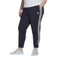 thumbnail image 1 of adidas Women's Plus Size Essentials Single Jersey 3-Stripes Pants, Legend Ink/White, 2X, 1 of 4