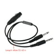 JZROCKER Black Aviation Headset for bus XLR to GA (Dual Plug) Pilot