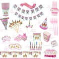 thumbnail image 2 of Ultimate Unicorn Party Supplies and Plates for Girl Birthday Unicorn Party Decorations Set for Creating Unicorn Theme Party, 2 of 5