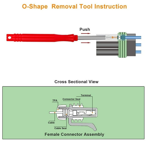 Tekuisi 21Pcs Red Terminal Removal Tool Electrical Connector Pin Extractor Tool Set