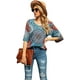 thumbnail image 4 of Blusa para mujer Tops Camisa suelta con cuello en V y manga acampanada 3/4 Xemadio WRHS-180-4, 4 of 7