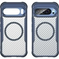 thumbnail image 4 of KOMI for Google Pixel 9 Pro XL Case,Google 9 case Pixel 9 Phone Case Flexible TPU+PU Slim Translucent Hard Plastic Phone Case Military Grade Drop Protection Phone Cover for 9 Pro XL (Blue), 4 of 5