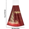 thumbnail image 3 of SKYSONIC 2 PCS Merry Christmas Hand Towels with Hanging Loop, Bow Hand Towels Christmas Tree Soft Absorbent Hanging Kitchen Towels Bundle Dish Cloth Dry Hand Towels, 3 of 6