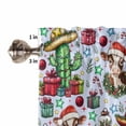 thumbnail image 5 of Christmas Kitchen Curtain 2 Panels Tiers Curtains 45 Inch Length, Western Cow Cactus Xmas Balls Botanical Blue Curtains Rod Pocket Curtains Window Drapes Treatment Window Cafe Curtains, 5 of 5