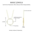 thumbnail image 5 of Rosec Jewels - Lab Diamond Eternity Necklace - EF-VS Grade Diamond Circle Necklace - Ready to Gift for Anniversary, 14K Yellow Gold, 5 of 8
