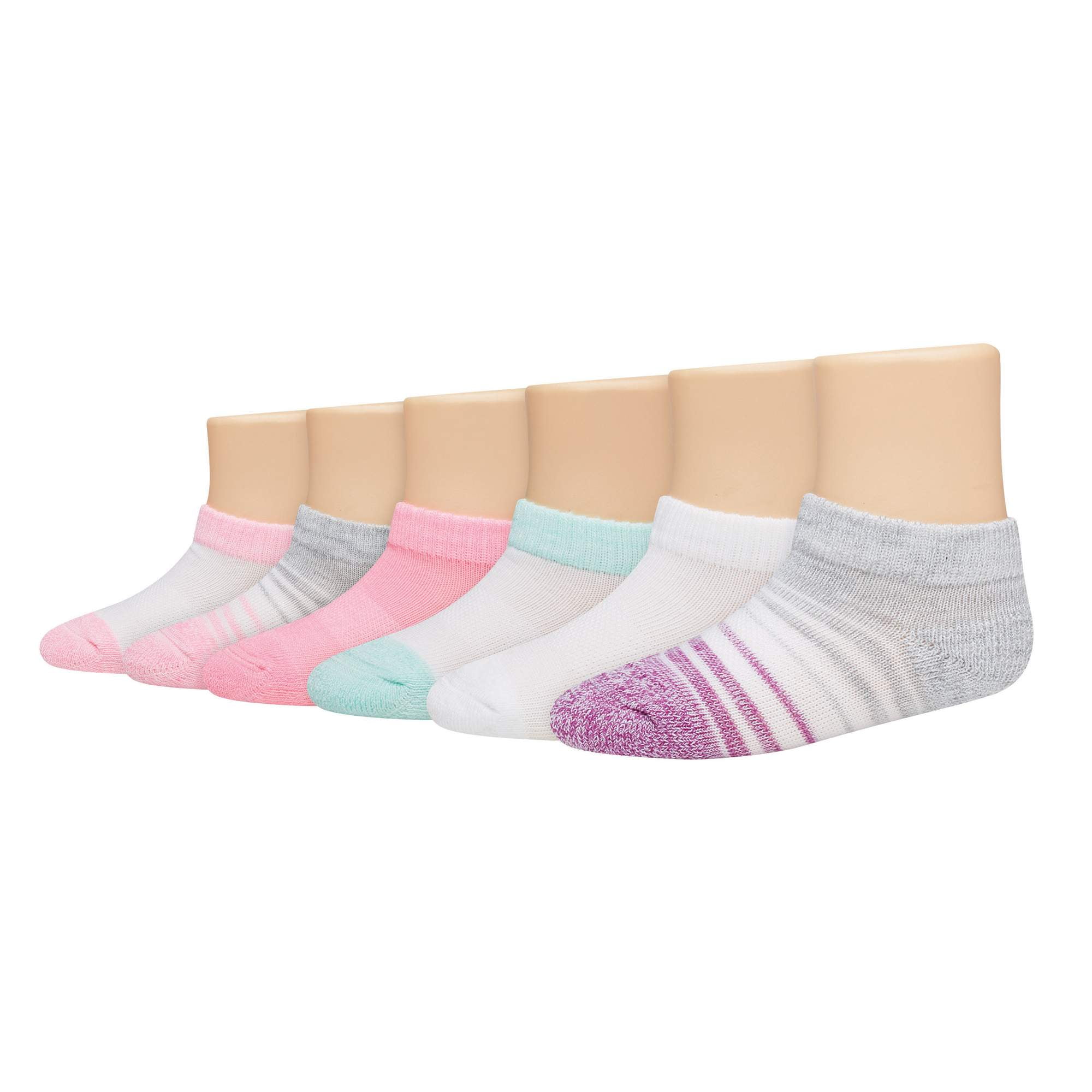 Hanes Toddler Girl Low Cut Socks, 6 Pack, Sizes 6M-5T