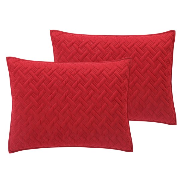 Mainstays Emma Solid BasketWeave Quilt, Shams Sold Separately, Multiple Colors and Sizes