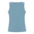 thumbnail image 6 of Brglopf Ribbed Workout Yoga Tank Tops for Women with Built in Bra Tight Racerback Scoop Neck Athletic Top Sleeveless Shirts(Light Blue,XL), 6 of 8
