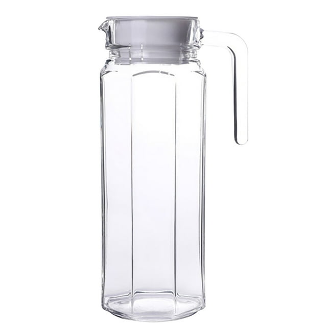 Beverage Pitcher Hot Cold Pitcher Iced Tea Spout Cold Water Pitcher Milk With Handle Indoor Outdoor PC And Lid Cafe Juice Jug