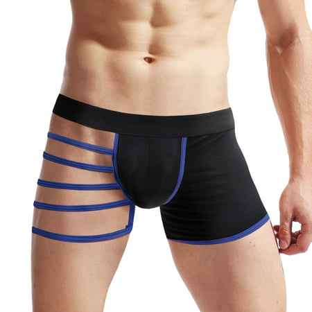 HYSYSB Womens Underwear briefs for Women mens Boxer Briefs mens Briefs men s Underwear Fit Translucent Ice Silk Low Waist Buckle G String Pants T Pants men s Underwear Briefs Blue One Size