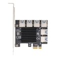 thumbnail image 1 of Pcie USB 3,0 1 a 6 Oro Ranura Pci-e Pci Express Riser Tarjeta 1x a 16x Multiplicador Feliz Sencillez, 1 of 5