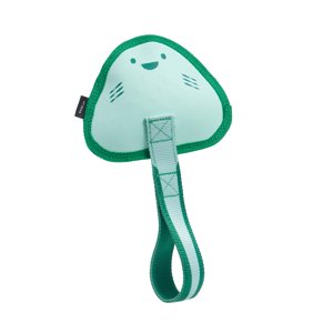 Stingray Tug Dog Toy with Squeaker, Rubber-Lined Twill