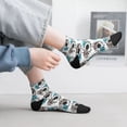 thumbnail image 2 of Rateoe Watercolor Sunflower Pattern Quarter Crew Socks,Toe Seamed Ankle Socks,Cotton Cushioned Breathable Athletic Crew Sports Socks, 2 of 7