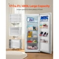 thumbnail image 5 of KFFKFF 17 Cu.Ft Upright Convertible Fridge/Freezer Upright Fridge Freezer Low Sound with Electronic Temperature Control Door Open too Long Alarm Adjustable Shelves and LED, 5 of 9