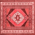 thumbnail image 1 of Ahgly Company Indoor Square Medallion Red Traditional Area Rugs, 8' Square, 1 of 4
