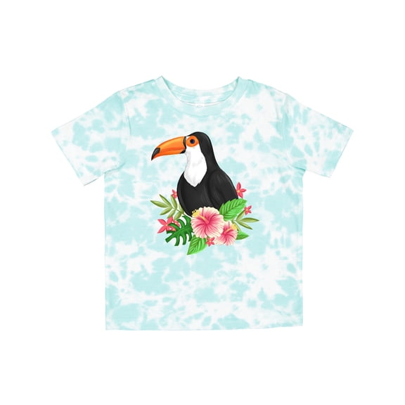 Inktastic Toucan with Hawaiian Flowers Boys or Girls Toddler T-Shirt