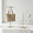 thumbnail image 2 of FVDPWYE Purse Display Stand Tabletop Adjustable Height for Dresser Exhibitions Store Gold, 2 of 8