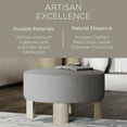 thumbnail image 4 of Maven Lane Celia Contemporary Upholstered Ottoman with Refined Grey Wood Finish, 4 of 7