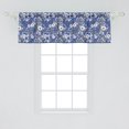 thumbnail image 2 of Ambesonne Floral Window Valance, Branches Leaves and Berries, 54" X 18", Dark Violet Mustard, 2 of 3