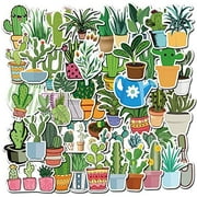 Succulent Plants Stickers 45-Pack Cute,Waterproof,Aesthetic,Trendy Stickers for Teens,Girls,Perfect for Laptop,Hydro