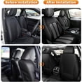 thumbnail image 5 of JIAMAOXIN Universal Seat Covers Front, 2-Pack Universal Waterproof Leather Seat Covers for Cars, Auto Protectors Fit for Most Sedans SUV Pick-up Truck (Black and Gray), 5 of 5