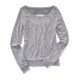 thumbnail image 2 of Camiseta básica Aeropostale para mujer con espalda de ganchillo gris extragrande, 2 of 2