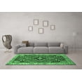 thumbnail image 3 of Ahgly Company Indoor Square Oriental Emerald Green Traditional Area Rugs, 6' Square, 3 of 4