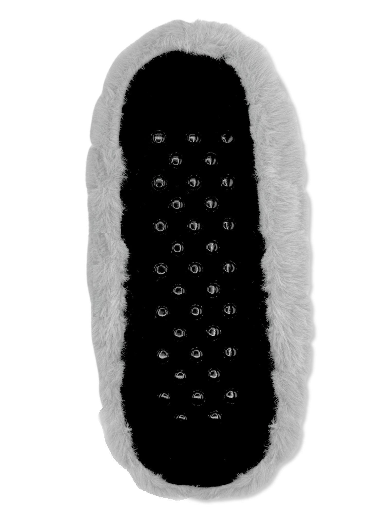 Fuzzy Babba Women's Textured Faux Fur Knit Cuff Slipper Socks, 1-Pack, Shoe Sizes 7-9.5