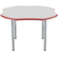 thumbnail image 3 of ECR4Kids 48in Clover Premium Thermo-Fused Adjustable Activity Table Grey/Red/Silver - Super Leg, 3 of 8