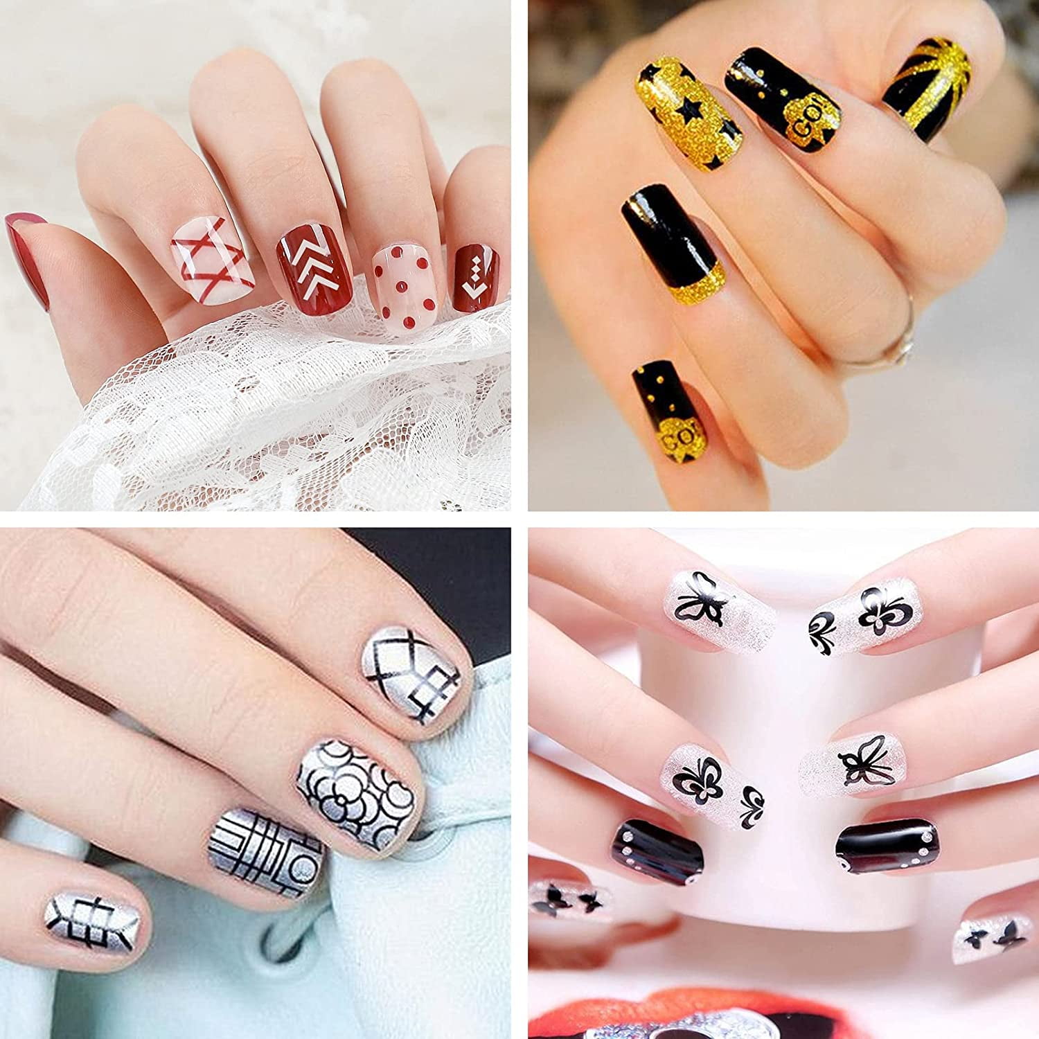 Nail Lacquer Nail Polish Kit 12 Colors Air Dry Quickly, 6ML, Polish Manicure Print Women Biutee