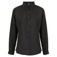 thumbnail image 3 of Women's Long-Sleeve Classic-Fit Oxford Shirt,Office Work Shirts Lapel Collared Blouse for Ladies Business, 3 of 9