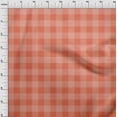 thumbnail image 3 of oneOone Viscose Chiffon Dark Peach Fabric Gingham Check Sewing Material Print Fabric By The Yard 42 Inches Wide, 3 of 4