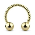 thumbnail image 2 of Horseshoe Septum Cartilage Lip Twisted Rope Surgical Steel 16ga 14ga, 2 of 10