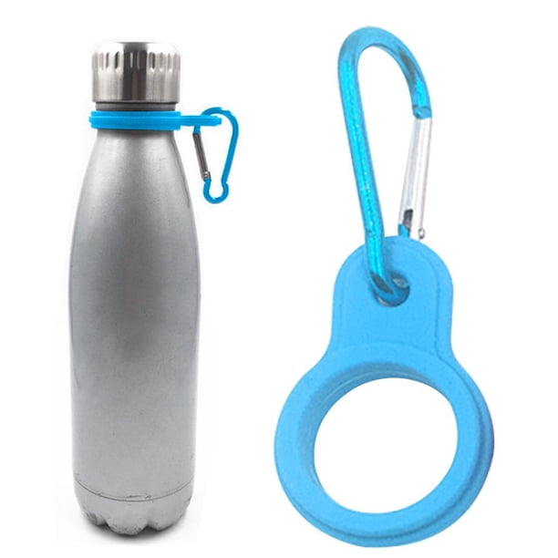 Termos para agua Hervidor de agua al aire libre Hebilla Gancho Campamento Portade agua Mosquetón (Azul cielo)