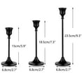 Nuptio Taper Candle Holders In Bulk Black Candlestick Holders Set of 3