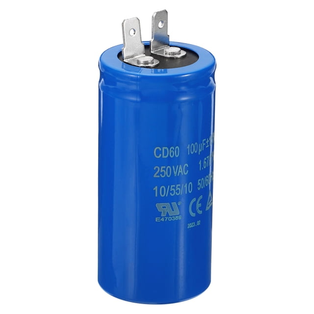 Uxcell 100uF/MFD 250VAC 15% Tolerance 50/60Hz CD60 Run Capacitor