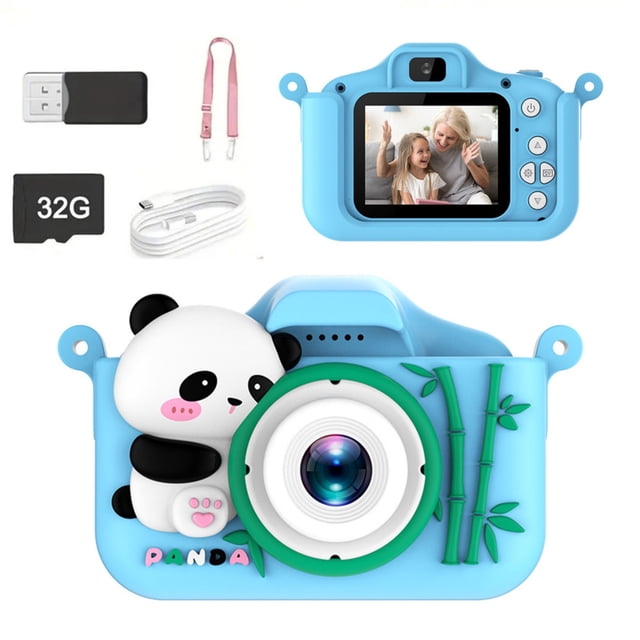 Cámara digital Pisexur para niños, 1080P, con tarjeta de 32 GB, de silicona suave y resistente a los golpes, ideal como regalo de cumpleaños para niñas y niños de 3 a 12 años. Electrónica infantil, o